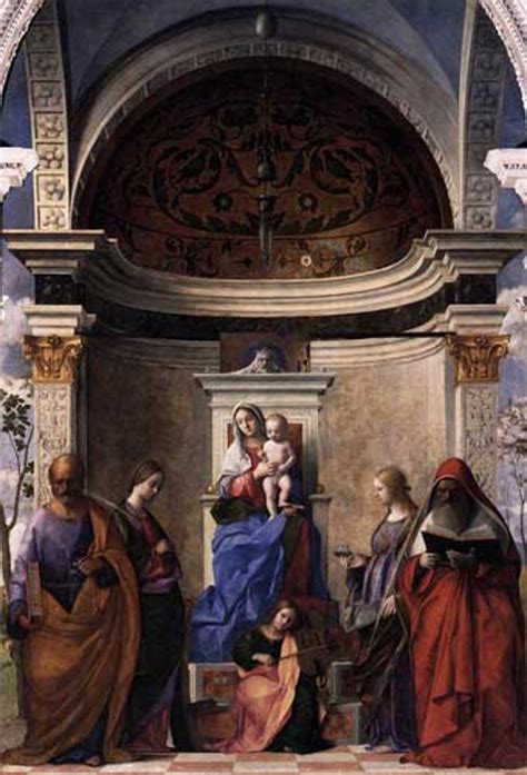 Great Works Madonna And Child With Saints 1505 Giovanni Bellini