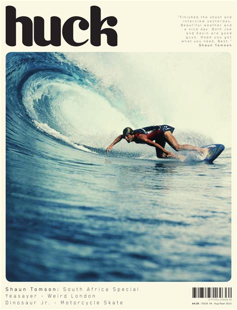 Huck Magazine The Shaun Tomson Issue Surf Poster Surfing Pictures