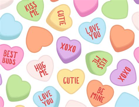 Conversation Heart Clipart Rainbow Valentine Candy Heart Etsy Australia