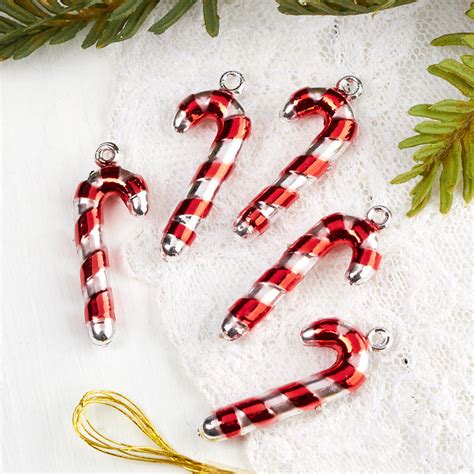 Miniature Metallic Candy Cane Ornaments Christmas Miniatures