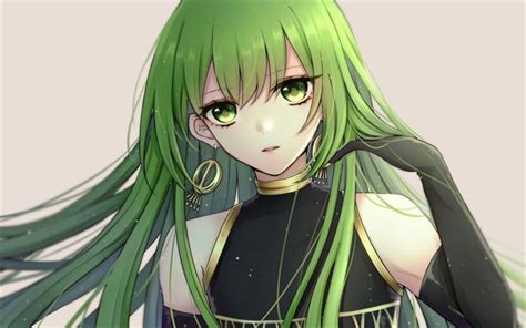 Download Wallpapers Enkidu Green Hair False Lancer Anime Characters