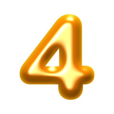 Golden 3d Numbers Png File 34617957 Png