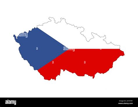 Czech Republic Flag Map Stock Photo Alamy