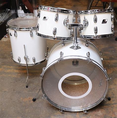 Ludwig 4pc Rocker Drum Set White Vintage 1980s Reverb Uk