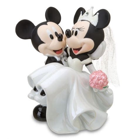 Disney Parks Minnie Mickey Mouse Bride Groom Porecelin Wedding Figurine