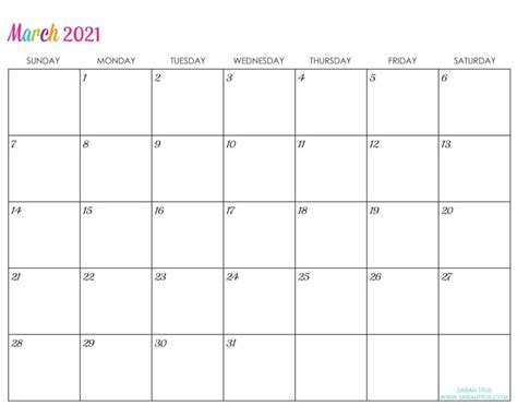 Choose monthly, yearly or quarterly calendar from the best collections of free editable templates. Cute 2021 Printable Blank Calendars : Custom Editable 2021 ...
