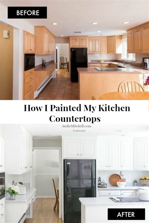 How I Painted My Kitchen Countertops Andie Mitchell