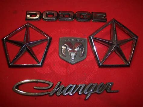 Mopar 1971 72 73 74 Dodge Charger Emblem Lot Trunk Door Fender Bumper