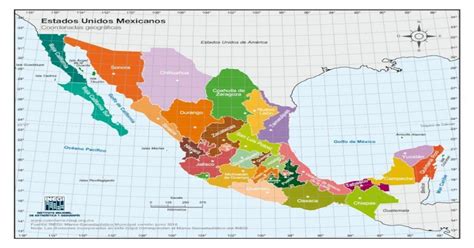 Estados Unidos Mexicanos N Denadas Geográmx