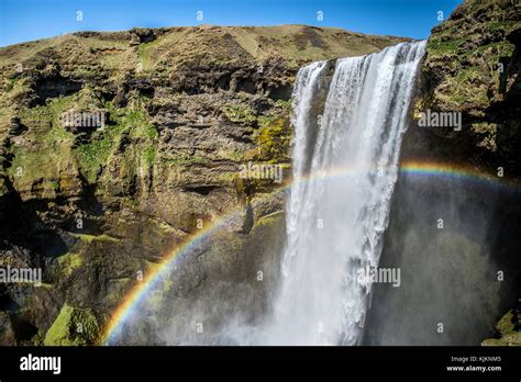 Seljalandsfoss Waterfall Iceland Stock Photo Alamy
