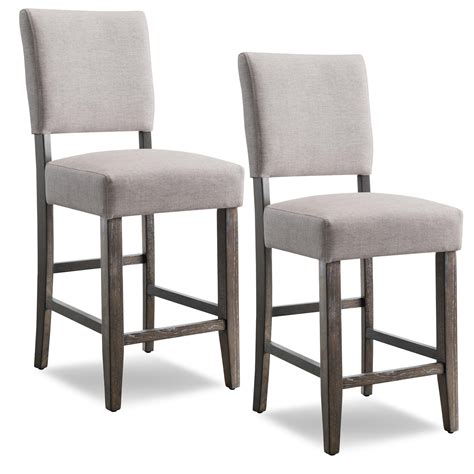 Leick Wood Upholstered Back Counter Height Barstool