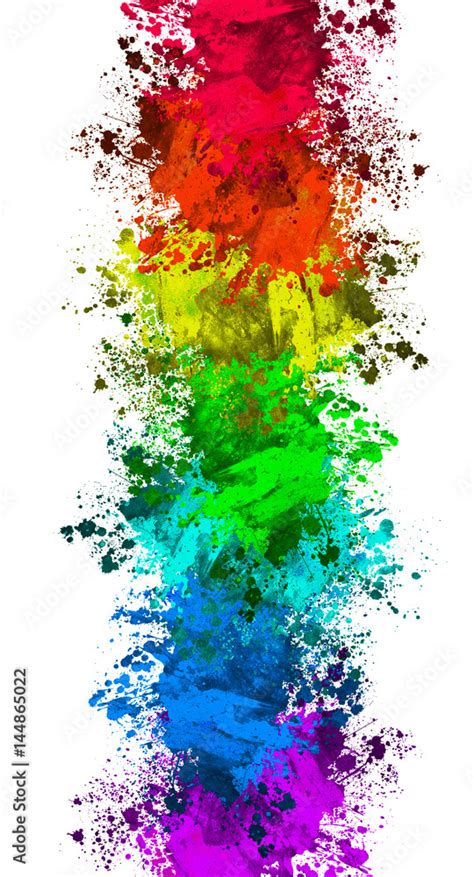 Multi Color Paint Splatter Borderbackground Stock Photo Adobe Stock