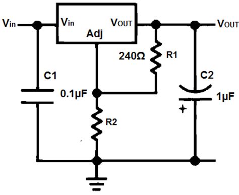 This is an electronic circuit simulator. LM337 Resistor and Voltage Calculator