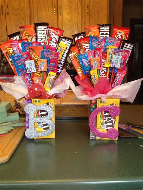 Gifts for older recipients are often insulting. Candy bouquet! I did this for senior night gifts but it ...