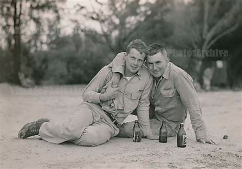 Two Soldiers On The Beach Gay Couple Ww2 Vintage Photo 1940s Etsy