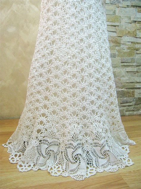 Exclusive Ivory Crochet Wedding Dress Handmade Crochet Bride Dress