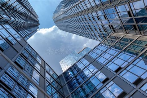 Futuristic Glass Building With Economic Cooperation Stock Image Image