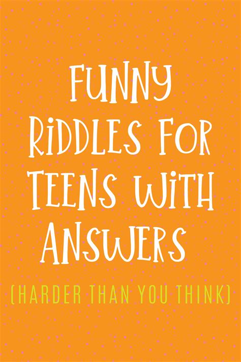 Riddles For Teens With Answers Harder Than You Think Momma Teen