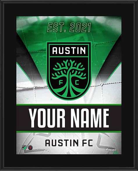 Austin Fc 105 X 13 Personalized Sublimated Team Logo Plaque Soccer