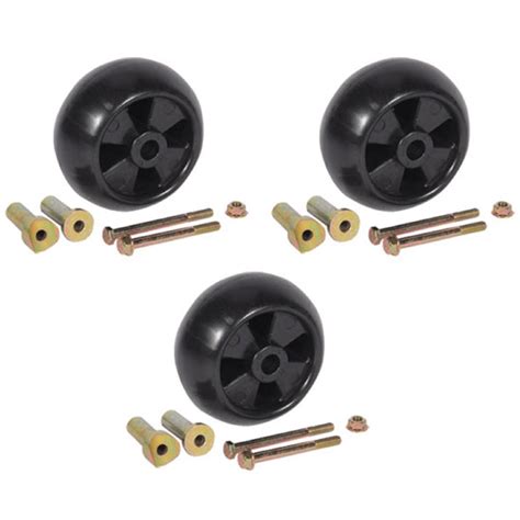 Am133602 3pk Plastic Deck Wheel Kits Fits John Deere Mower 3 Pack Kit