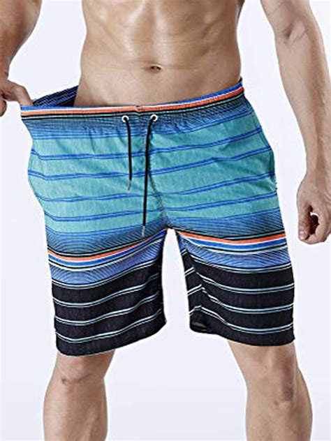 Lelinta Mens Swim Trunks Board Shorts Bathing Suits Elastic Waist