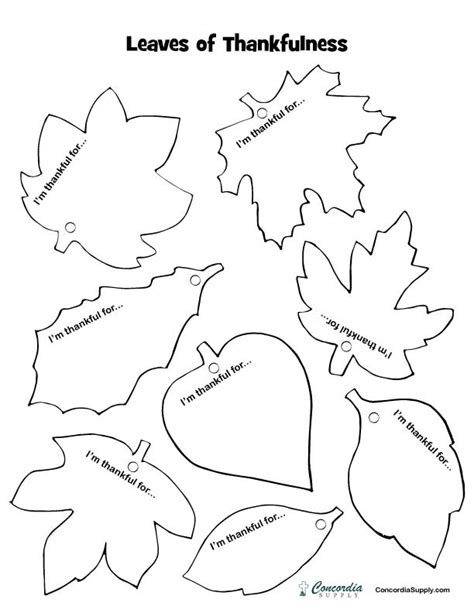 Thankful Leaf Template