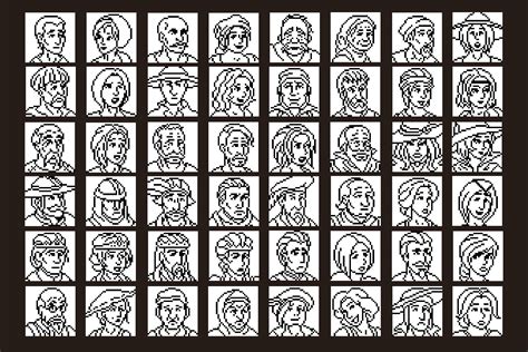 People In Medieval Avatar Icons Pixel Art On Behance