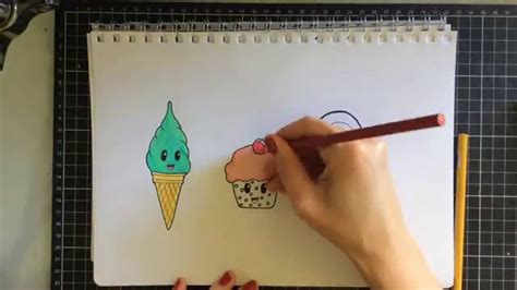 Diy Draw Cute Kawaii Food And Make A Card Youtube
