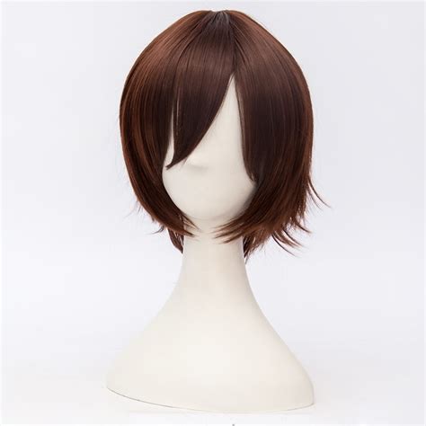 Buy Anime Hair 30cm Short Wavy Dark Brown Party