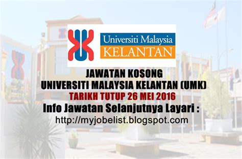 Jawatan kosong di kesedar kelantan. Jawatan Kosong di Universiti Malaysia Kelantan (UMK) - 26 ...