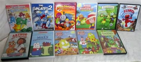 10 Childrens Dvd Lot Care Bears Arthur Smurfs 2 Elmo Thomas Franklin