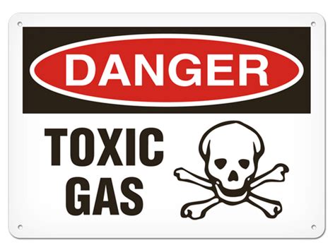 Incom Danger Toxic Gas Safety Sign