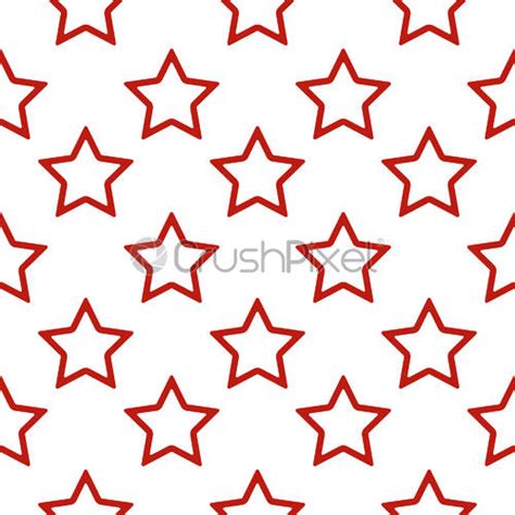 Seamless White Stars On Red Background Stock Vector 1863995 Crushpixel