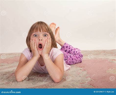 Little Girl Looking Surprised Stock Image Image Of Fairy Background