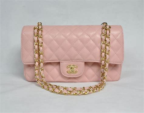 Chanel 255 Classic Pink With Gold Chain Replica Bag