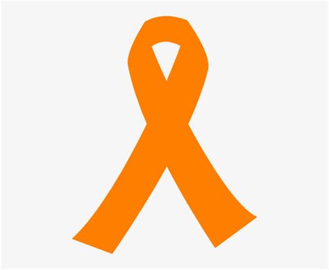 Leukemia Ribbon Png Orange Cancer Ribbon Transparent Png 462x593