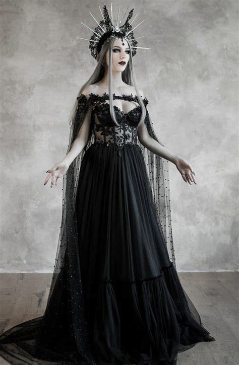Wedding Dress Black Wedding Cloak Fairy Tale Wedding Dress Fairytale