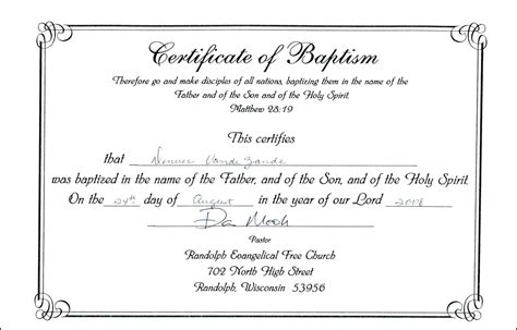 Free Online Printable Baptism Certificates Printable Templates Free