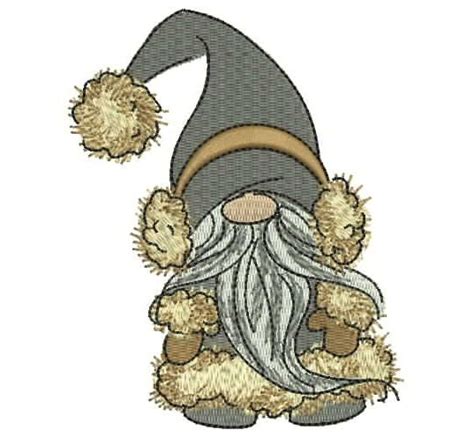 Gnome Machine Embroidery Design Etsy