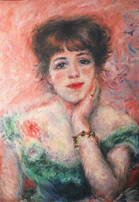 Copy Of Pierre Auguste Renoir Portrait Of Actress Jeanne Samary