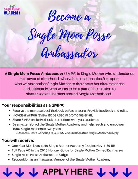 complete the single mom posse ambassador application below ⋆ empower a single mother to shatter