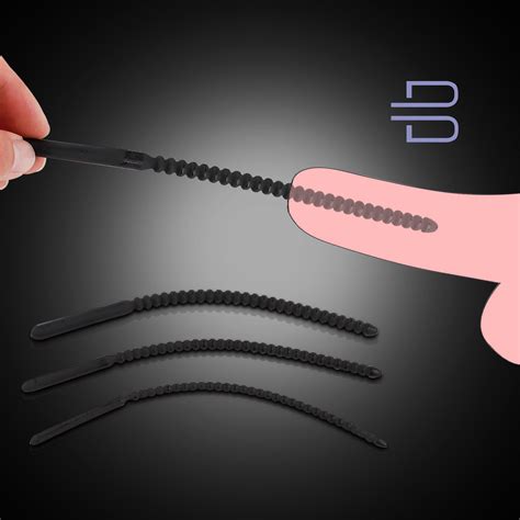 Urethral Sound Ribbed Urethral Sound Urethral Plug For Male Silicone