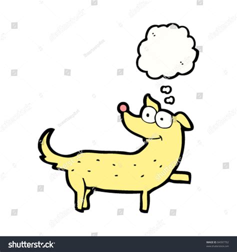 Happy Cartoon Dog Thinking Stock Vector Royalty Free 84997792