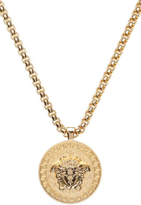 Lyst Versace Gold Medusa Chain Necklace In Metallic For Men