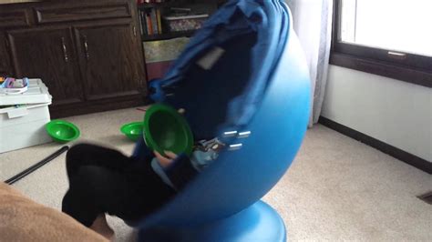 Best 20 desk chair covers. Spencer spinning in IKEA egg chair being silly. - YouTube