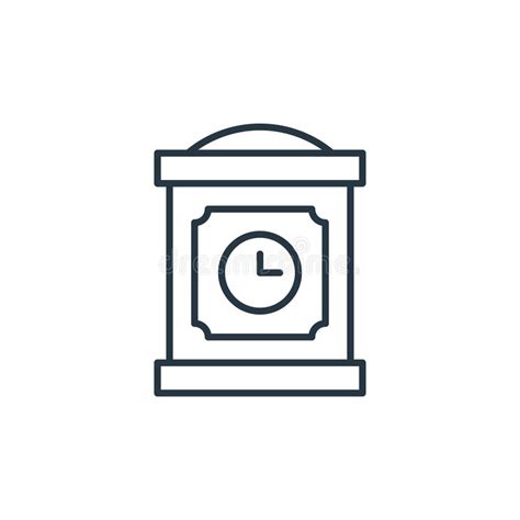 Clock Icon Vector From Antique Concept Thin Line Illustration Of Clock