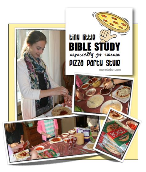 Tween Bible Study Pizza Party Style More To Be