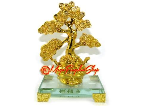 Exquisite Golden Feng Shui Wealth Granting Tree On Wealth Pot