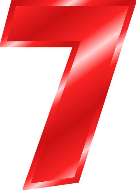Número 7 Dígito · Gráficos Vectoriales Gratis En Pixabay