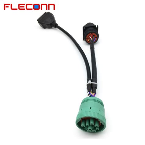 Obd2 Female Connector To 9 Pin Can Bus Sae J1939 Y Cable
